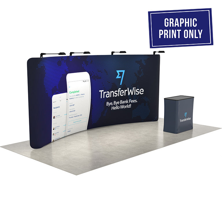 20ft QuickZip Curved Print Only